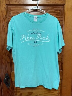 Delta Teal Pikes Peak Graphic Short Sleeve Shirt
